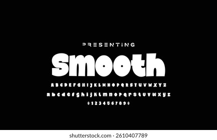 Vector of modern playful font and alphabet colorful alphabet, kid-colored sans serif letters, joyful festival font for bright fiesta logo, Mexican headline, birthday and greeting card.