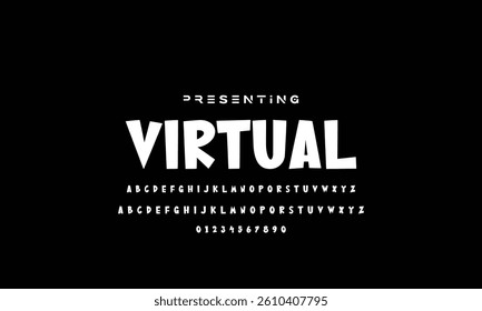 Vector of modern playful font and alphabet colorful alphabet, kid-colored sans serif letters, joyful festival font for bright fiesta logo, Mexican headline, birthday and greeting card.