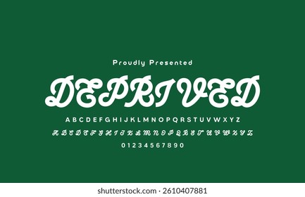 Vector of modern playful font and alphabet colorful alphabet, kid-colored sans serif letters, joyful festival font for bright fiesta logo, Mexican headline, birthday and greeting card.