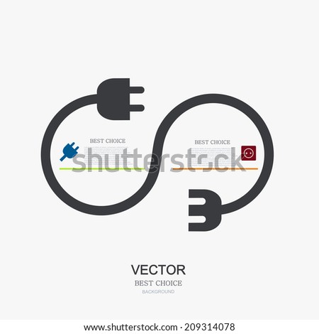 vector modern plug background. Business infographic. Eps10