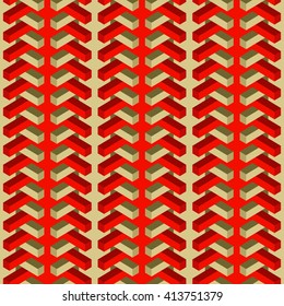 Vector modern polygonal templates with colorful isometric cubes. Suprematism seamless patterns.