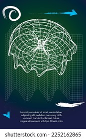 vector modern posters, street wear, with 90s style cyber punk, retro futurism. shape, ornament design stylish print for streetwear, print for t-shirts and hoodies, isolated on black, and dark backgrou