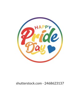 Vector modern Pride word  lettering text design logo icon modern with white textured background, vector illustration.