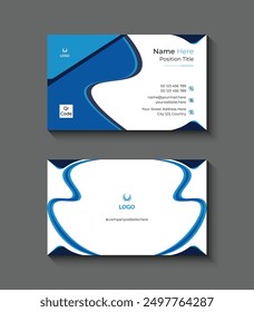 vector modern professional business card template design