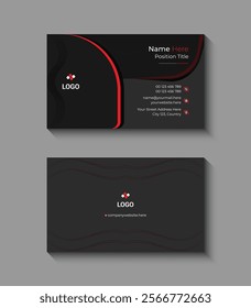 vector modern professional business card template design