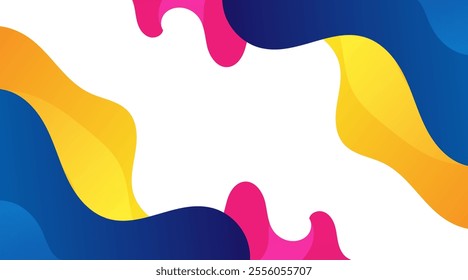 Vector modern purple gradient colorful background with wave and geometric shapes on white background