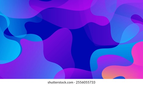 Vector modern purple gradient colorful background with wave and geometric shapes