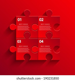 Vector modern puzzle icons background. Eps10 illustration