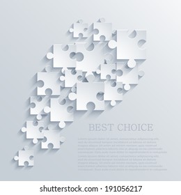 Vector modern puzzle icons background. Eps10 illustration