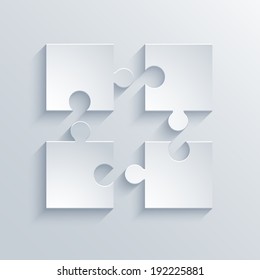 Vector modern puzzle icons background. Eps10 illustration