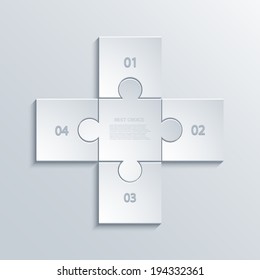Vector modern puzzle infographics background. Eps10 illustration