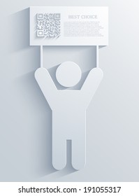 Vector modern qr code background. Eps10 illustration