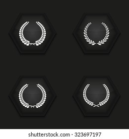 Vector modern quality icons set on background