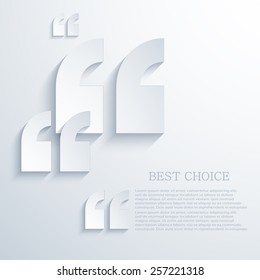 Vector modern quote icons background. Eps 10 illustration