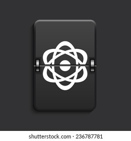 vector modern radiation scoreboard black icon. Eps 10