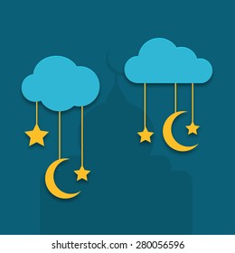 Vector modern ramadan background design. Eps 10