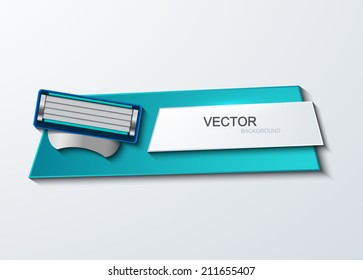 Vector modern razor banner element design. Eps 10