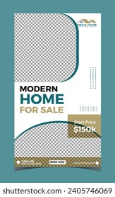 Vector modern real estate dream home social media facebook timeline cover creative story design