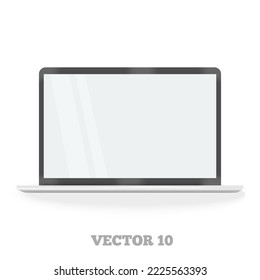 Vector modern realistic laptop. Technology and business concept