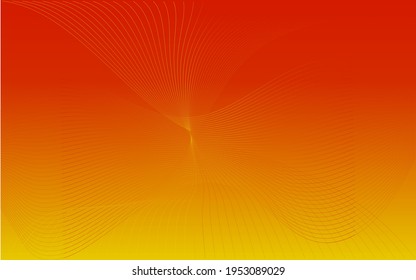 Vector Modern Red Orange Background with chaotic wavy lines. Abstract background for desktop design or web site