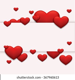Vector modern red valentines day or 8 march background. Womens day