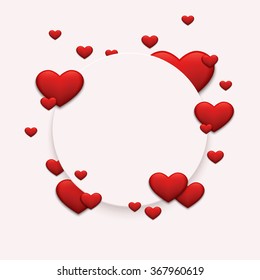 Vector modern red valentines day or 8 march background. Womens day