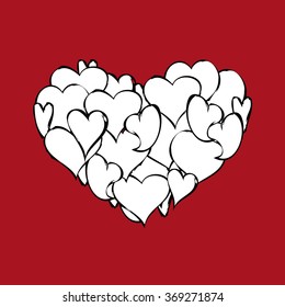 Vector modern red valentines day or 8 march background. mothers day