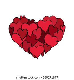 Vector modern red valentines day or 8 march background. mothers day