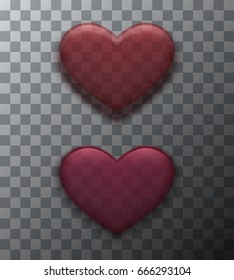 Vector modern red valentines day background. Heart icon for design