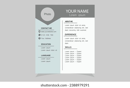 Modernes Vektorgrafik-Portfolio oder Vorlage für Lebenslauf