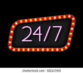 Vector modern retro billboard background with text.