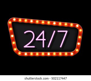 Vector modern retro billboard background with text.