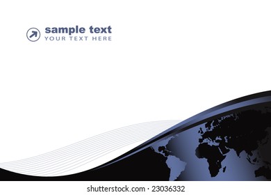 Vector - Modern retro map with copy space for presentation or background use