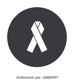Vector modern ribbon gray circle icon on white background