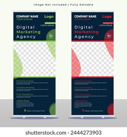 Una Plantilla de Anuncio de acumulación moderna de Vector para la agencia de marketing digital
