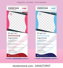 Una Plantilla de Anuncio de acumulación moderna de Vector para la agencia de marketing digital