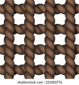 Vector modern rope on white background. Eps 10