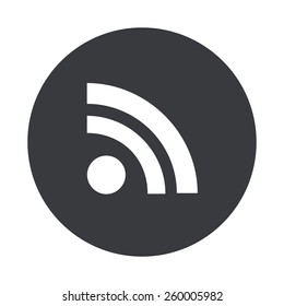 Vector modern rss gray circle icon on white background