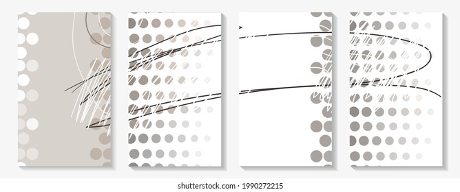 Diseño de pancartas de ventas modernas con vectores. Ataques de barrido. Monocromo. Colores grises. Un conjunto de cubiertas rectangulares dinámicas. Plantilla de banner publicitario. Eps 10.