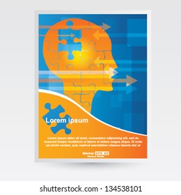 Vector modern science, idea, success cover design