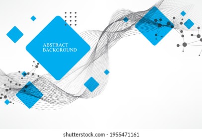 Fondo de línea suave abstracto de la tecnología científica moderna de vectores