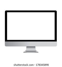 Display Monitor Vector Mockup Vector Illustration Stock Vector (Royalty ...