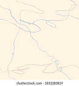 Vector modern seamless background with colorful hand drawn abstract lines, doodles. Use it for wallpaper, textile print, pattern fills, web, surface texture, wrapping paper, design of presentation