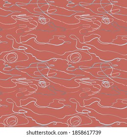 Vector modern seamless background with colorful hand drawn abstract lines, doodles. Use it for wallpaper, textile print, pattern fills, web, surface texture, wrapping paper, design of presentation