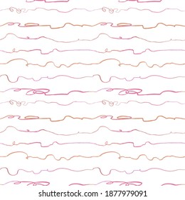 Vector modern seamless background with colorful hand drawn horisontal lines, doodles. Use it for wallpaper, textile print, pattern fills, web, surface texture, wrapping paper, design of presentation