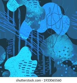 Vector de fondo moderno y transparente con coloridos manchas de acuarela abstractas dibujadas a mano, garabatos. Papel tapizado, impresiones textiles, rellenos de patrones, textura superficial, papel envolvente, diseño de presentación