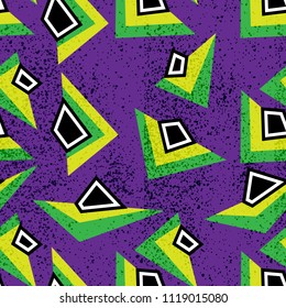 Vector modern seamless colorful geometry triangle pattern, color abstract geometric background, multicolored print, retro texture, hipster fashion design