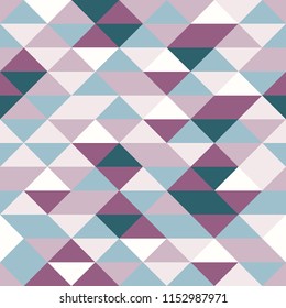 Vector modern seamless colorful geometry triangle pattern, color abstract geometric background, pillow multicolored print, retro texture, hipster fashion design