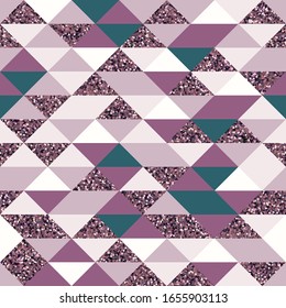 Patrón triángulo moderno de geometría transparente y colorida, fondo geométrico abstracto en color, impresión multicolor de almohada, textura retro, diseño de moda hipster
