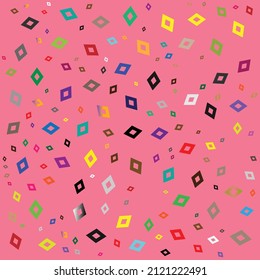 Vector modern seamless colorful geometry square pattern, color abstract geometric background, pillow multicolored print, retro texture, hipster fashion design